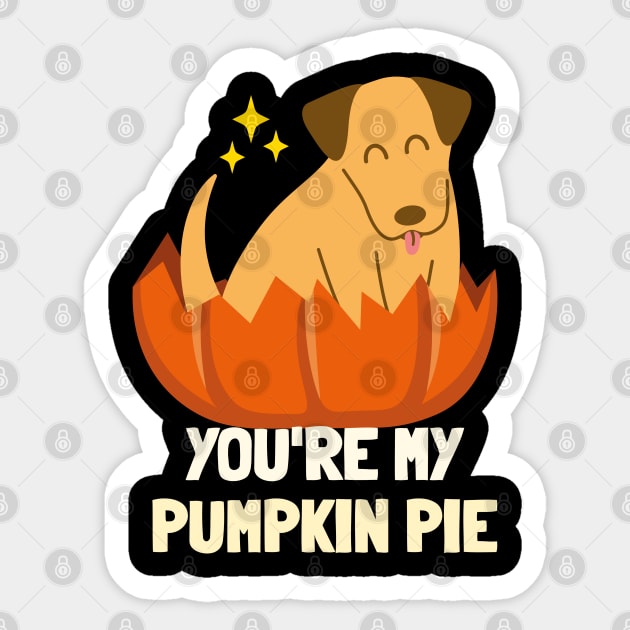 Happy Thanksgiving Dog Lover Sticker by TayaDesign